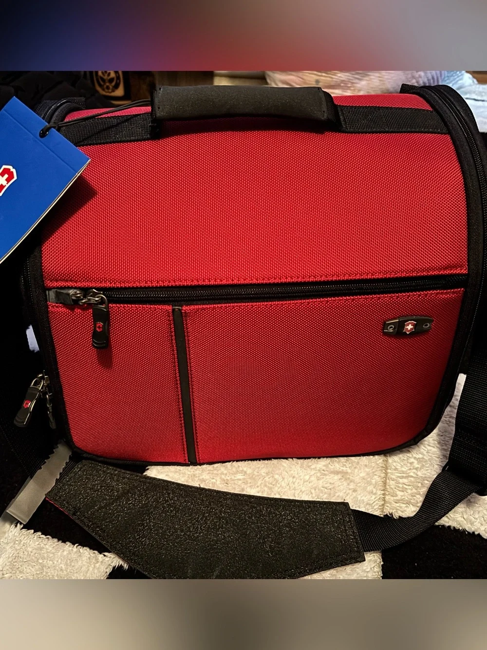 Victorinox Red and Black Crossbody Messenger Bag